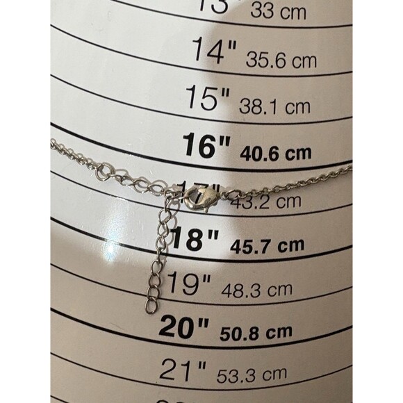 Mermaid Tail Necklace Pink Green Blue Shiny Silver Plated Rhinestones Fish Tail - Picture 6 of 8